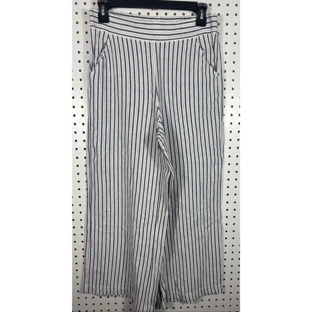 Max studio linen blend  striped pants size S